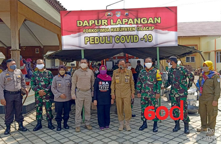 Peduli Covid-19, Forkopimda Cilacap Adakan Dapur Lapangan di Majenang
