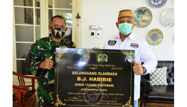 Gubernur Gorontalo Resmikan GOR Korem 133 NWB