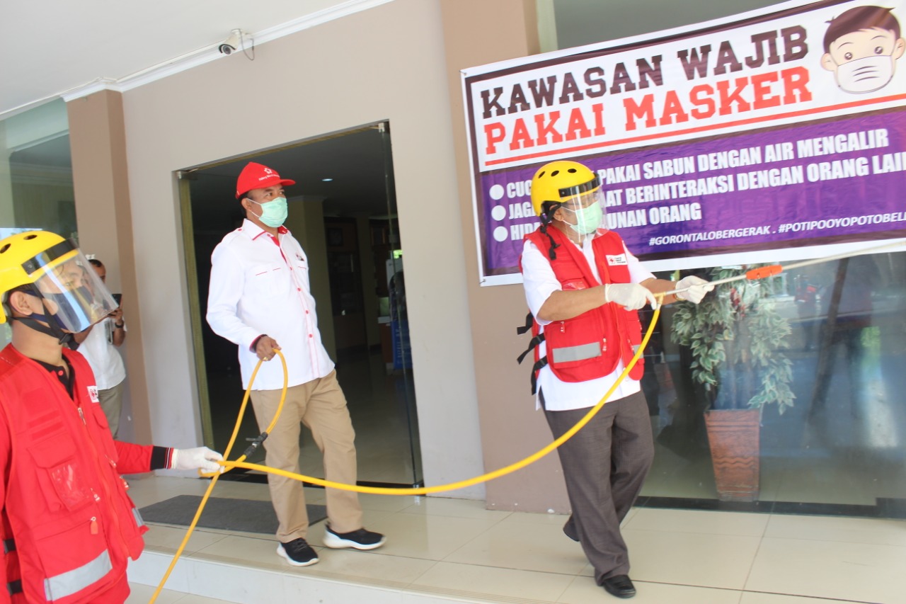 Indra Yasin Launching Penyemprotan Disinfegtan