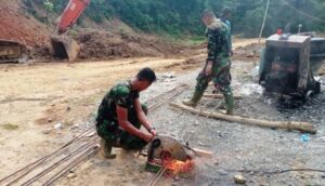 Tidak Kenal Libur, Satgas TMMD Reg Ke – 108 Terus Kebut Pekerjaan