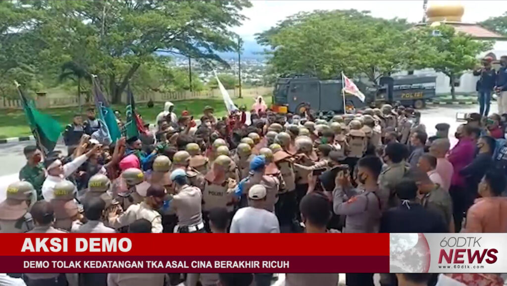 Demo Penolakan Kedatangan TKA China Berlangsung Ricuh