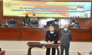 Ranperda Pertanggungjawaban Pelaksanaan APBD 2019 Pemprov Gorontalo Disetujui DPRD