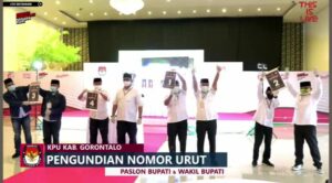 Perolehan Nomor Urut Paslon Pilkada Kabupaten Gorontalo