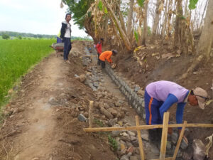 Proses Pengerjaan P3 TGAI di Desa Wonorejo, Kecamatan Mejayan, Kabupaten Madiun.