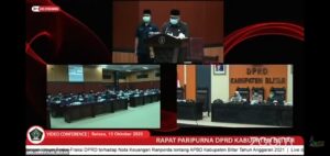 Sidang Paripurna DPRD Kabupaten Blitar di Gelar secara virtual