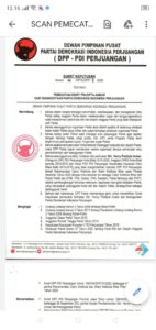 Surat Pemecatan PDIP