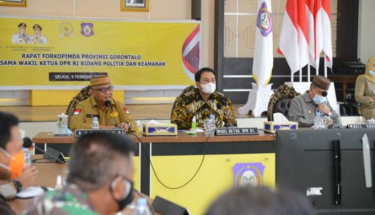 Forkopimda Gorontalo Rapat Konsultasi dengan Wakil Ketua DPR RI