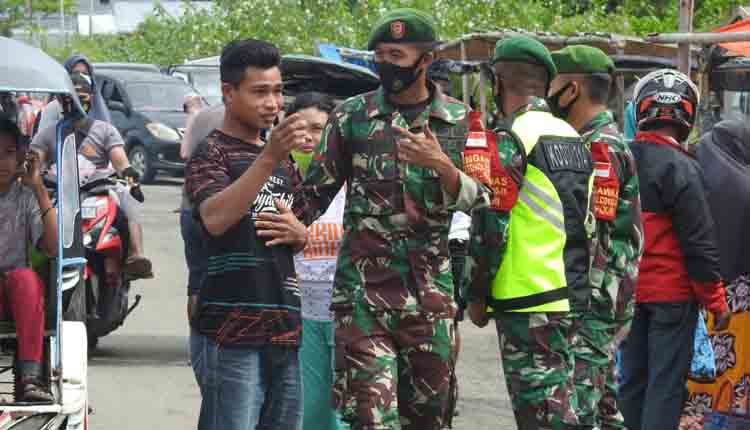 Kodim 1314 Gorontalo Utara Gelar Penertiban Protokol Kesehatan Covid-19 