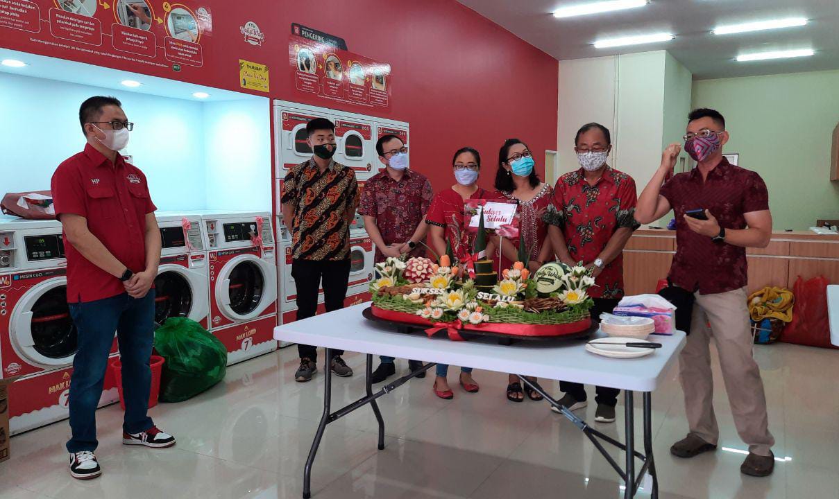 Suasana launching The Daily Wash Cabang Gorontalo