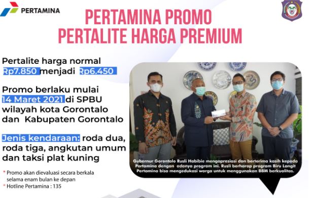 Pertamina Rilis SPBU Promo Pertalite Harga Premium di Gorontalo