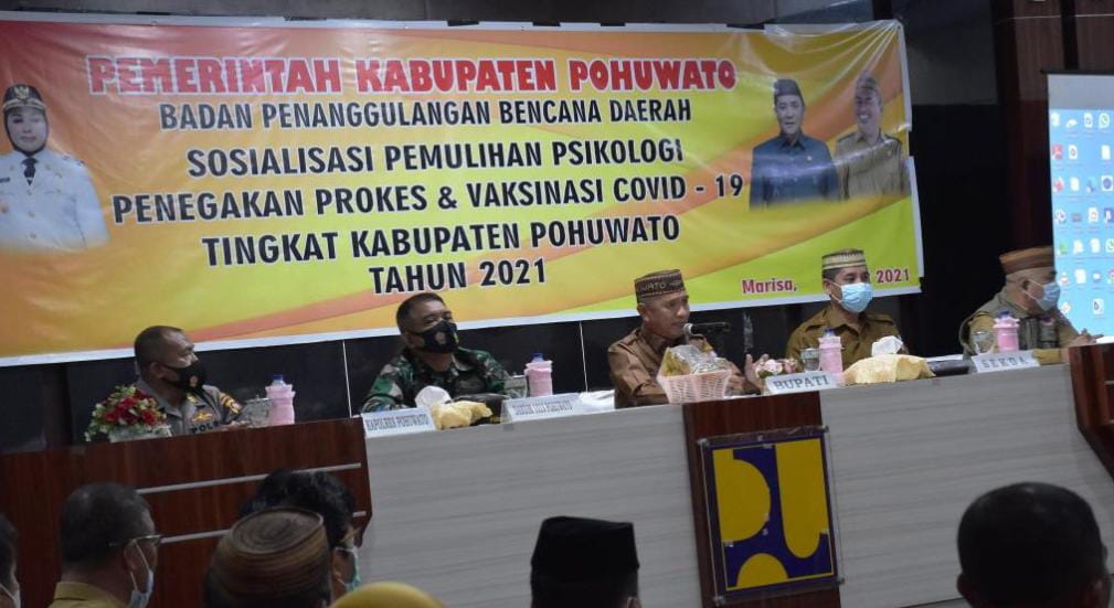 Bupati Pohuwato Minta Jajarannya Jadi Contoh Penerapan Prokes Covid-19