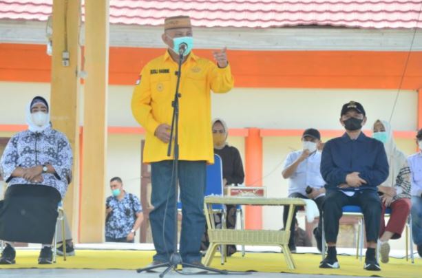 Data di Pasar Murah Pohuwato, Warga Diminta Patuhi Protokol Kesehatan COVID-19