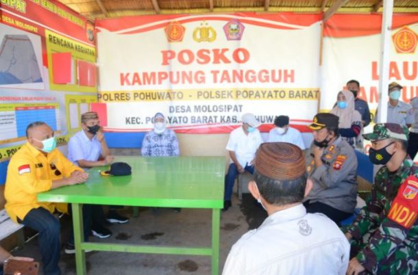 Gubernur Tinjau Posko Perbatasan Gorontalo – Sulawesi Tengah di Popayato