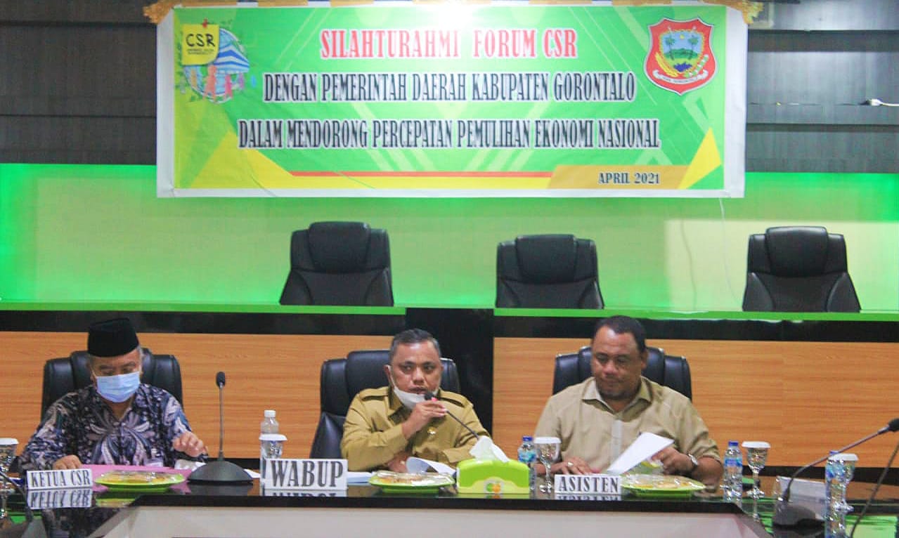 Pemkab Gorontalo Bahas Percepatan PEN Melalui Bansos dengan Forum CSR