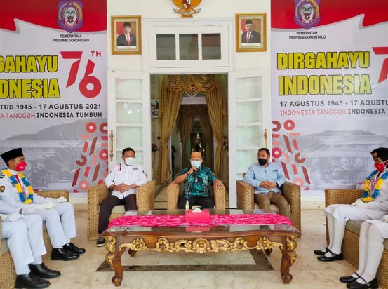 Kepulasangan Dua Paskibraka Nasional Asal Gorontalo disambut Darda Daraba