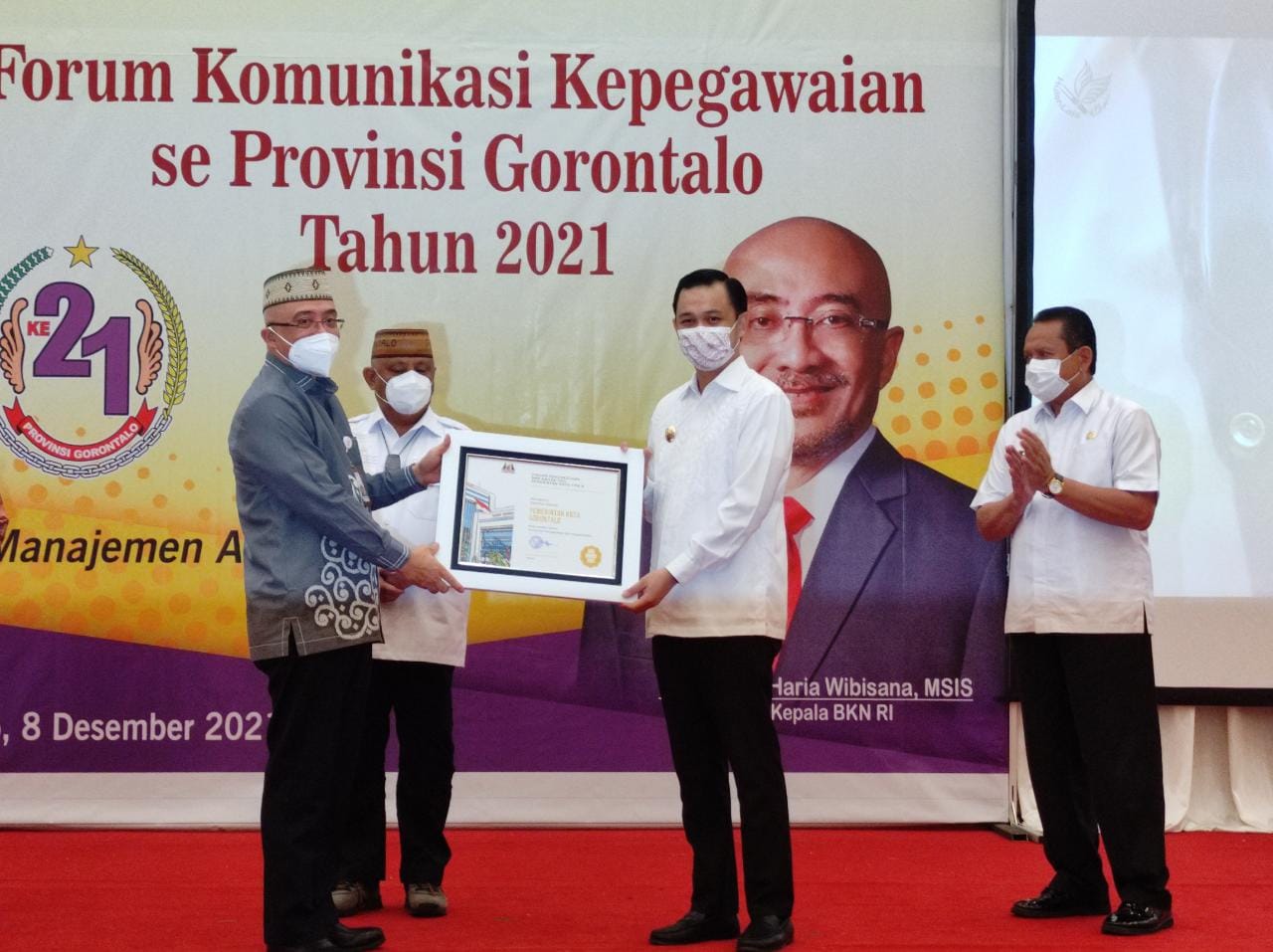 Kota Gorontalo terima Penghargaan di BKN Award 2021