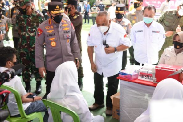 Capaian Vaksinasi di Gorontalo Diapresiasi Kapolri