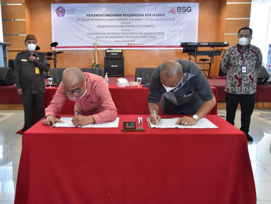 Pemkab Pohuwato Gandeng Bank SulutGo Untuk Salurkan Dana BOS dan BOP