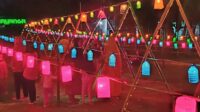 Lampu Replika Menara dan Kakbah Manjakan Mata Penikmat Tumbilotohe di Pilohayanga