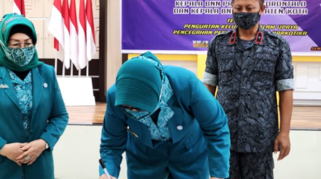 TP-PKK se-Provinsi Gorontalo Teken Kerjasama dengan BNN