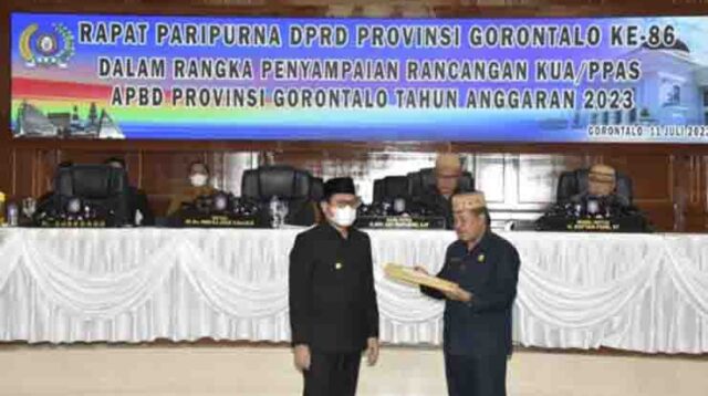 Penjabat Gubernur Gorontalo Sampaikan Rancangan KUA-PPAS APBD 2023