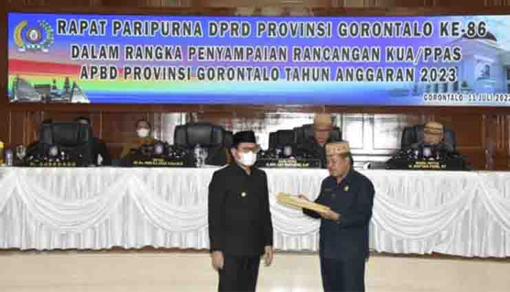 Penjabat Gubernur Gorontalo Sampaikan Rancangan KUA-PPAS APBD 2023