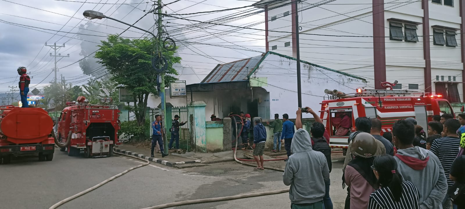 Tempat Foto Copy di Limboto Alami Kebakaran