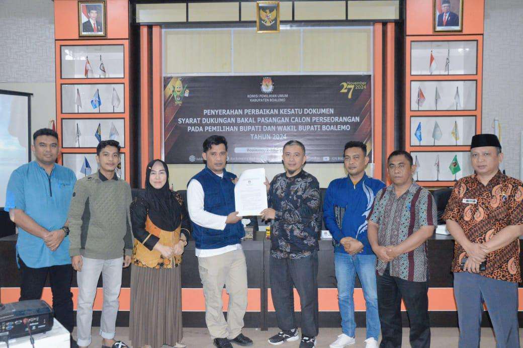 Dua Balon Perseorangan Serahkan Perbaikan Dukungan ke KPU Boalemo