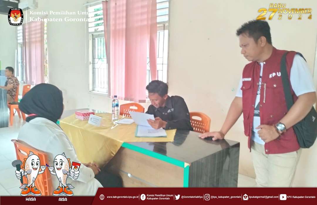 KPU Kabupaten Gorontalo Lakukan Monitoring Seleksi Wawancara Anggota PPS