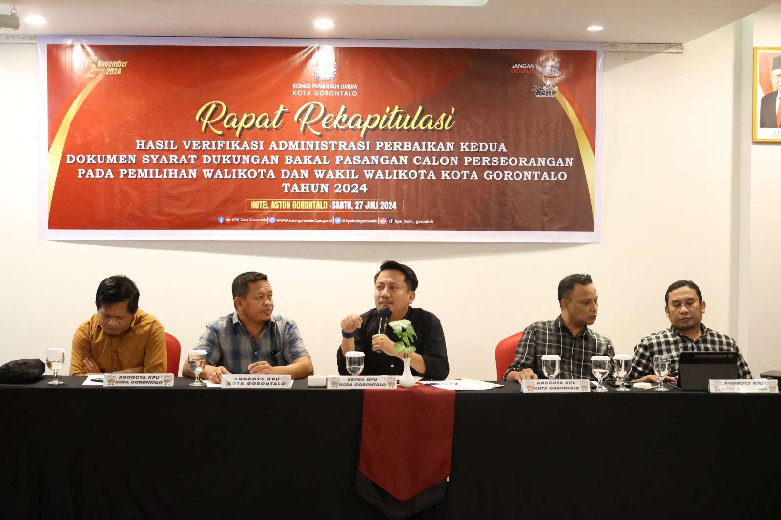 Dua Bapaslon Perseorangan di Kota Gorontalo Lolos Vermin Perbaikan Kedua