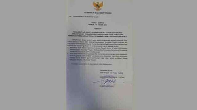 Gubernur Sulawesi Tengah Cabut Surat Edaran Antraks