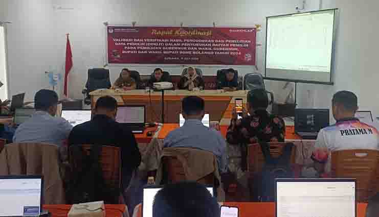KPU Bone Bolango Gelar Rapat Koordinasi Validasi dan Verifikasi Coklit