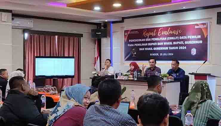 KPU Bone Bolango gelar Rapat Evaluasi Coklit Data Pemilih