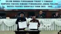 Ranperda RPJPD Provinsi Gorontalo 2025 - 2045 disetuji DPRD