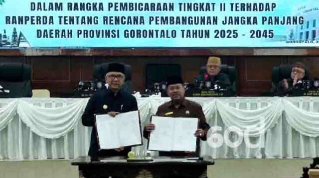 Ranperda RPJPD Provinsi Gorontalo 2025 - 2045 disetuji DPRD