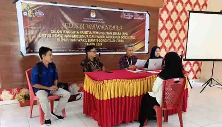 Calon Anggota PPS di Gorontalo Utara Jalani Tes Wawancara