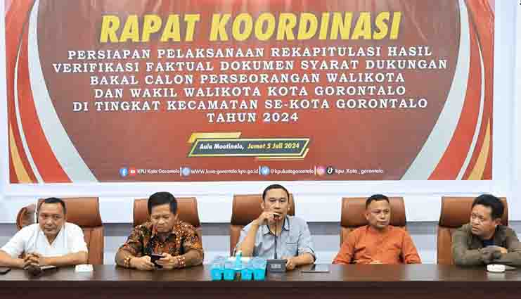 Verifikasi Faktual Bapaslon Perseorangan, KPU Kota Gorontalo Apresiasi Kinerja PPK dan PPS