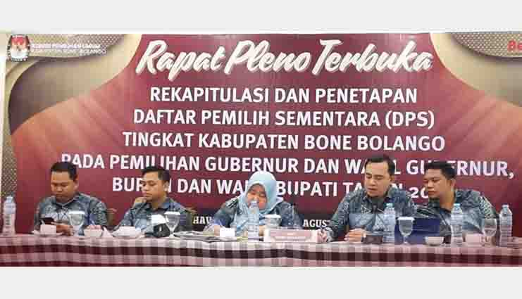 KPU Bone Bolango Tetapkan DPS Pilkada 2024 Sebanyak 123.057