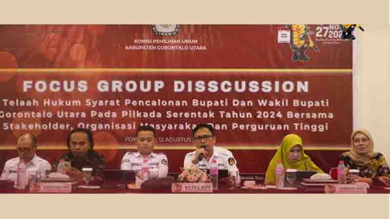 KPU Gorontalo Utara Gelar Focus Group Disscussion