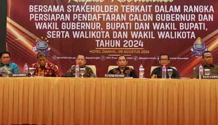 KPU Mulai Bahas Tahapan Pendaftaran Gubernur Gorontalo Pilkada 2024