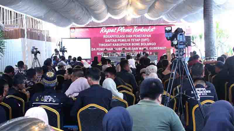 Daftar Pemilih Tetap di Bone Bolango Pilkada 2024 Sebanyak 122.929