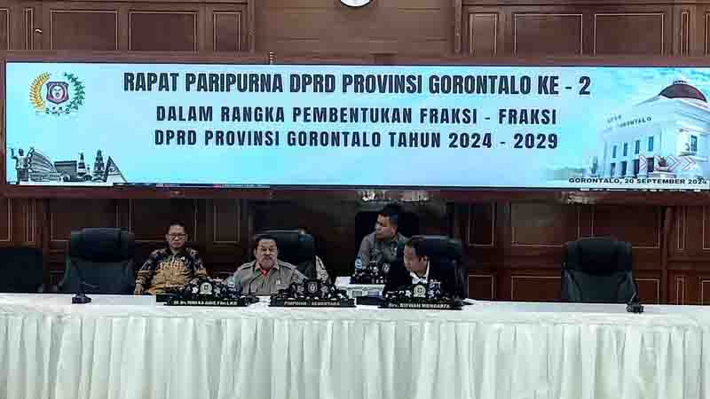 Penetapan Fraksi DPRD Provinsi Gorontalo Ditunda Hingga Oktober