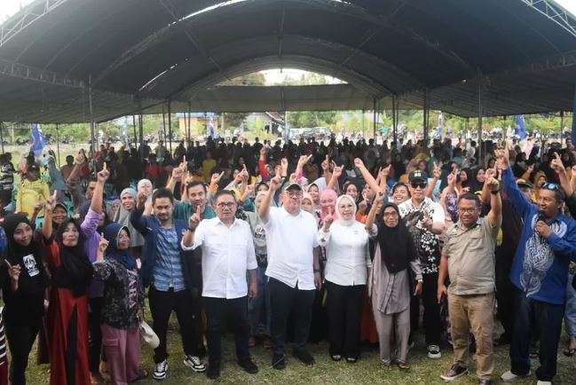 Masuk Kampanye di Boalemo, Tonny - Marten Tetap Terlihat Bersemangat