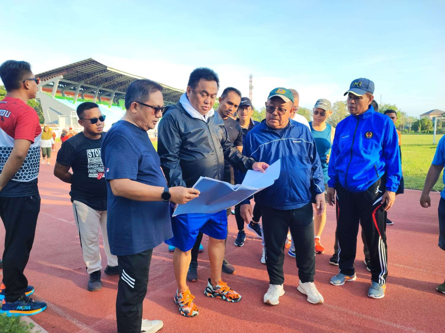 Bersama Tonny - Marten, Rachmat Gobel Bahas Rancangan Stadion Merdeka Kota Gorontalo jadi Bertaraf Nasional