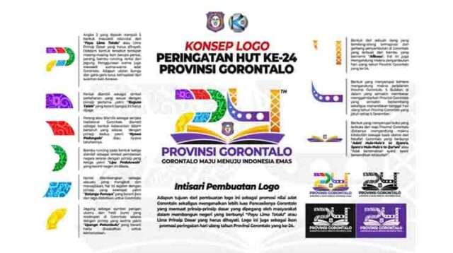 Logo HUT Ke - 24 Provinsi Gorontalo Resmi Dilirils