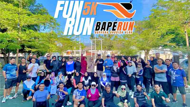 Selaraskan Gaya Hidup Sehat, Bappeda Rutin Lakukan Fun Run 5K
