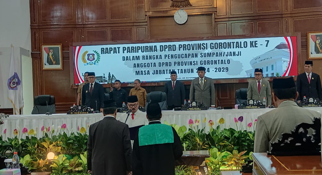 Sun Biki Resmi Dilantik jadi Anggota DPRD Provinsi Gorontalo Periode 2024 - 2029