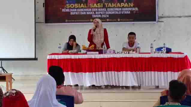 KPU Gorontalo Utara Sosialisasikan Tahapan Pilkada di Anggrek dan Monano