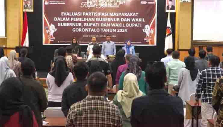KPU Kabupaten Gorontalo Evaluasi Pastisipasi Masyarakat pada Pilkada Serentak 2024