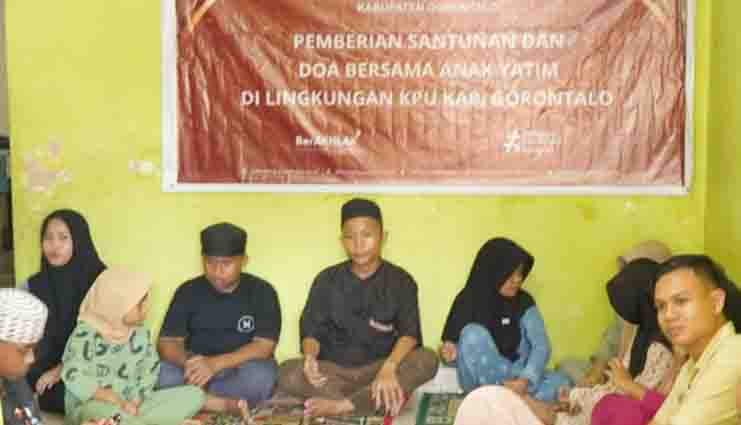 KPU Kabupaten Gorontalo Gelar Doa Bersama dengan Anak Yatim Piatu